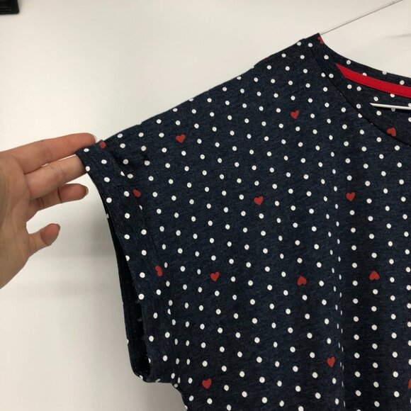 M&S loungewear polka dot navy red sleep t-shirt dress NWT size 10 - Picture 8 of 14